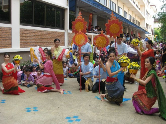 Songkran parade at Varee Chiangmai School